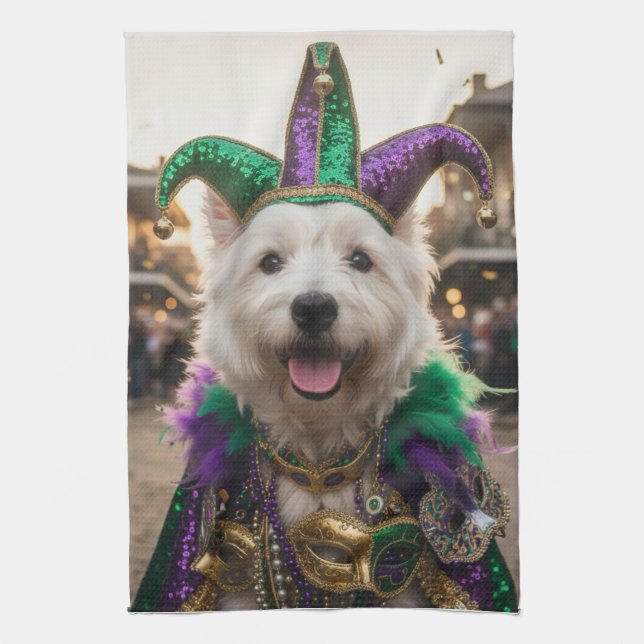 Linge De Cuisine Mardi Gras Dog Jester Costume (Vertical)