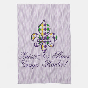 Linge De Cuisine Mardi gras Fleur d2 de Rouler de Temps de fèves d