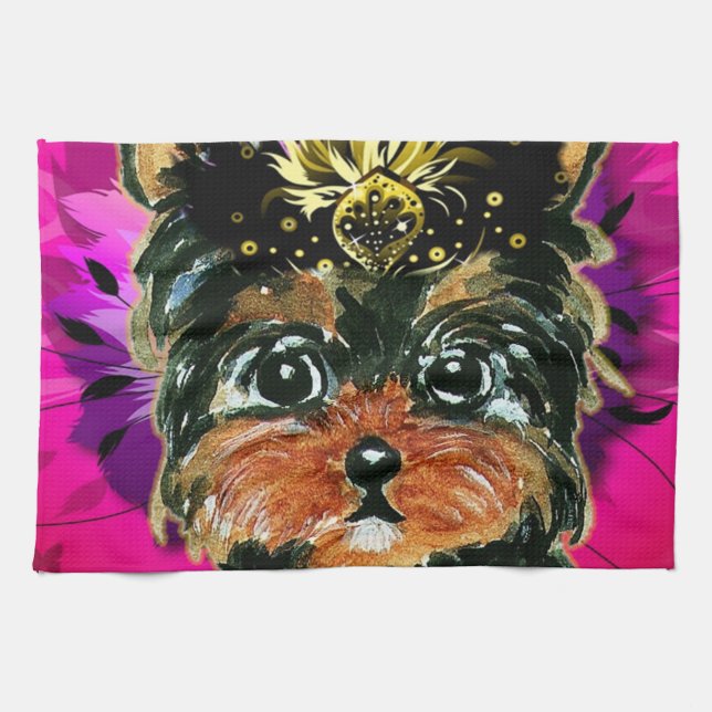 LINGE DE CUISINE MARDI GRAS YORKIE POO (Horizontal)