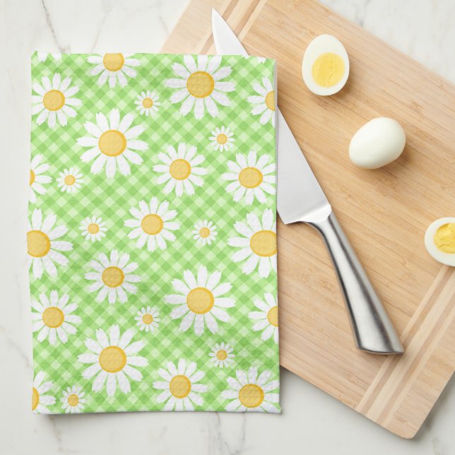 Linge De Cuisine Marguerite de campagne (Quart Plié)