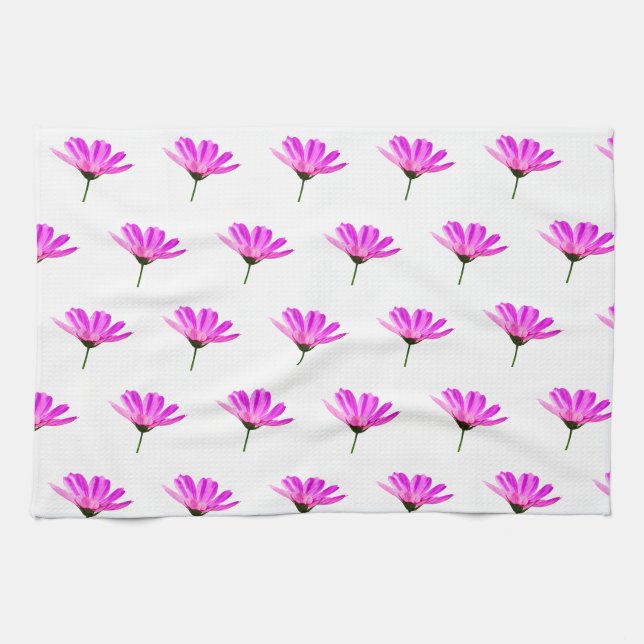 Linge De Cuisine Marguerite rose  (Horizontal)