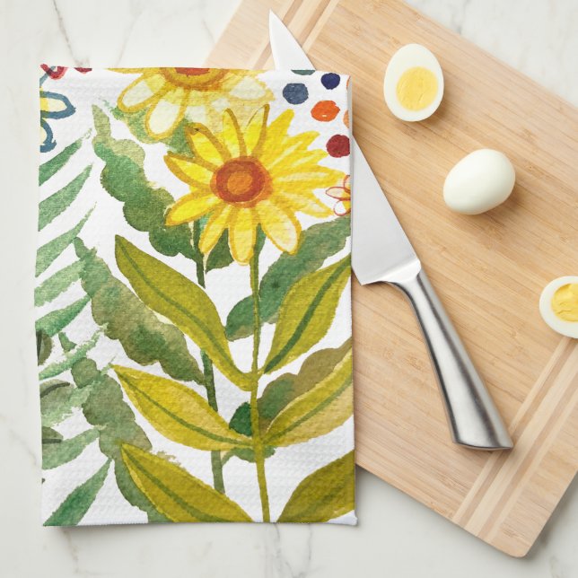 Linge De Cuisine Marguerites (Quart Plié)