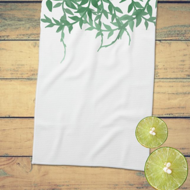 Linge De Cuisine Mariage aux feuilles botaniques rustiques (Créateur téléchargé)