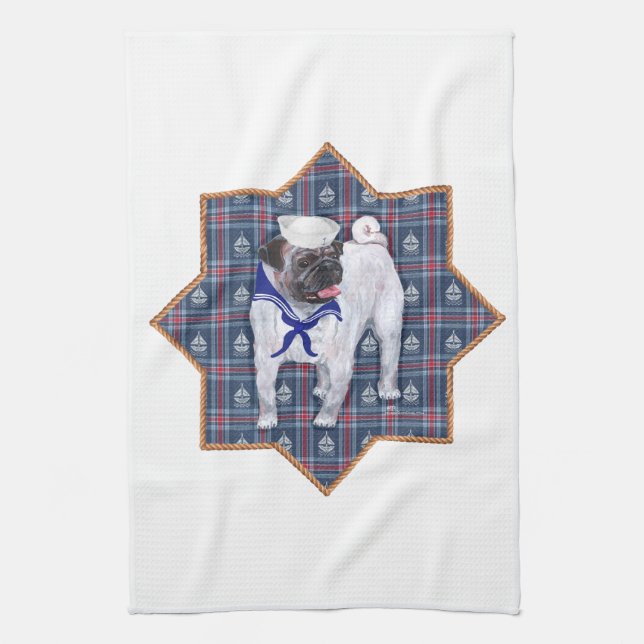Linge De Cuisine Marin Pug (Vertical)