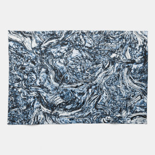 Linge De Cuisine Marine Blue Nature Motif Abstrait