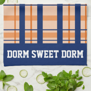 Linge De Cuisine Marine Orange Plaid College Équipe Cool Dorm Schoo