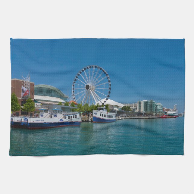 Linge De Cuisine Marine Pier (Horizontal)