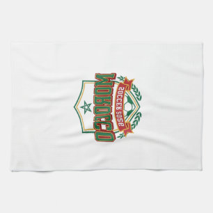 Linge De Cuisine Maroc Football 2026 Football Gras Pays Typographie
