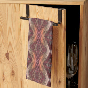 Linge De Cuisine Maroon foncé Corail rouge rose orange Brown Art tr