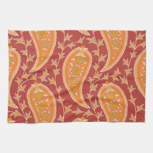 Linge De Cuisine Maroon Paisley : Ornement de Concombre Turc.