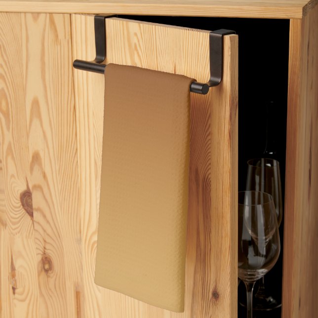 Linge De Cuisine Marron Chocolat Doré Couleurs Chaudes (Pliage en tiers)