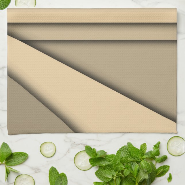 Linge De Cuisine Marron monochrome moderne (Plié)