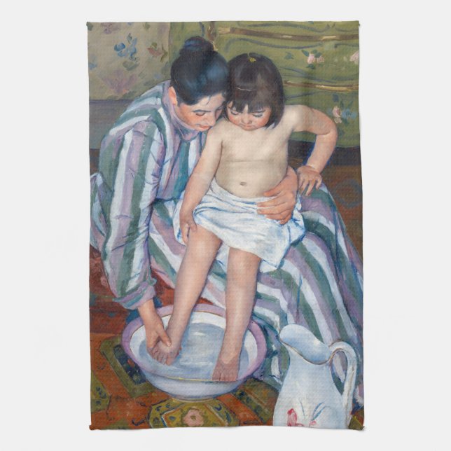 Linge De Cuisine Mary Cassatt - Le bain de l'enfant (Vertical)