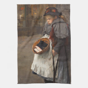 Linge De Cuisine Matchstick Girl pauvre rue Urchin Pauvreté urbaine