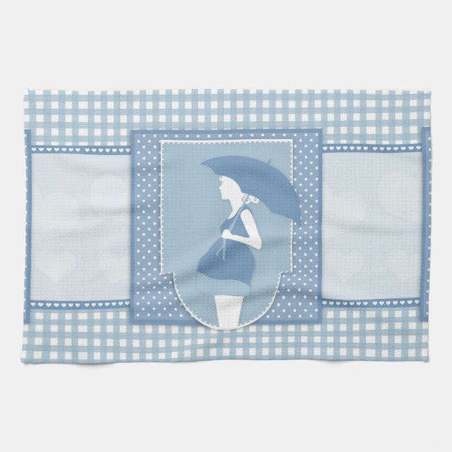 Linge De Cuisine maternité bleue (Horizontal)