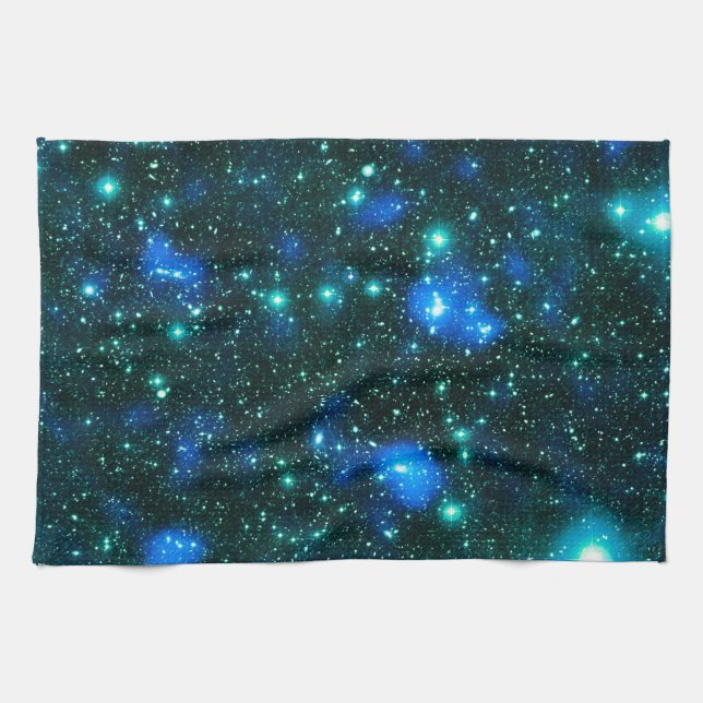 Linge De Cuisine Matière Sombre Bleu sarcelle (Horizontal)