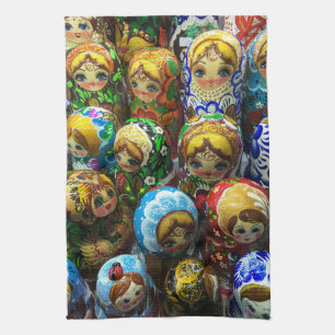 Linge De Cuisine Matryoshka Poupées Souvenir Kiosque Voyage Photo