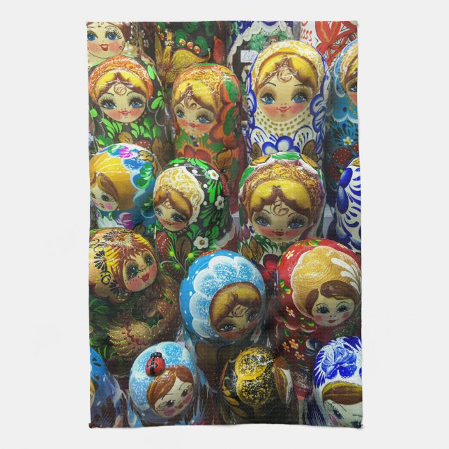 Linge De Cuisine Matryoshka Poupées Souvenir Kiosque Voyage Photo (Vertical)