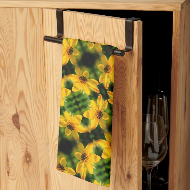 Linge De Cuisine Maximilian Sunflower Floral Motif Abstrait (Pliage en tiers)