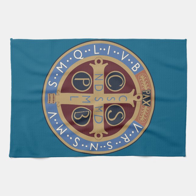 Linge De Cuisine Médaille de saint Benoît (Horizontal)
