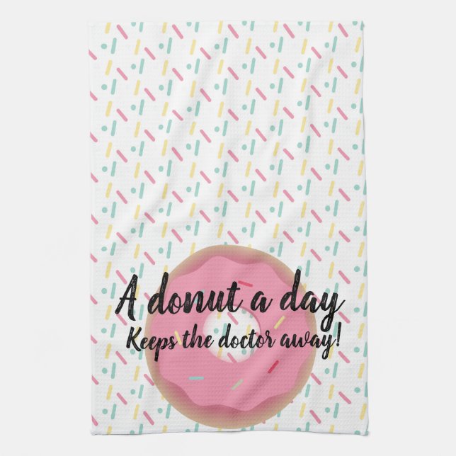 Linge De Cuisine Médecin Donut Cadeau Drôle (Vertical)