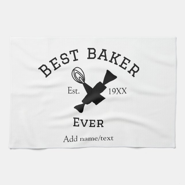 Linge De Cuisine Meilleur boulanger jamais ajouter nom texte cuisso (Horizontal)