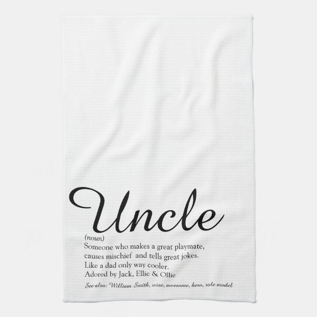 Linge De Cuisine Meilleur Oncle du Monde, Définition Moderne de Ton (Vertical)