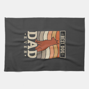 Linge De Cuisine Meilleur papa chien de tous les temps silhouette r