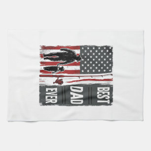 Linge De Cuisine Meilleur Papa Jamais Drapeau de Pêche Design Vecto