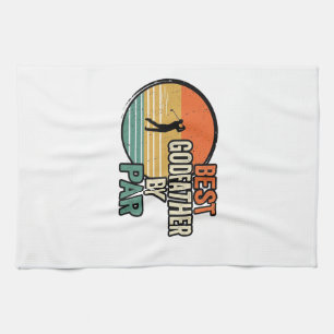 Linge De Cuisine Meilleur Parrain par Par Vintage Golf Vector Desig