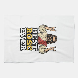 Linge De Cuisine Meilleur Rosc Vintage Rock Main Religieux T-Shirt_