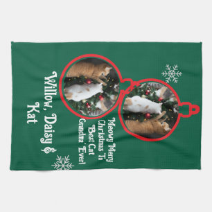 Linge De Cuisine Meilleure grand-mère de chat de Noël