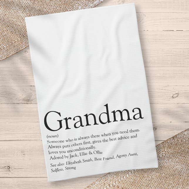 Linge De Cuisine Meilleure Grand-mère du Monde, Définition de Grand (World's Best Ever Grandma, Grandmother Definition Kitchen Towel)