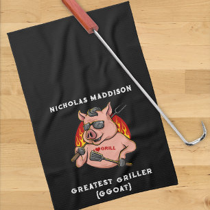 Linge De Cuisine Meilleure Mascotte de Cochon Griller Personnalisée