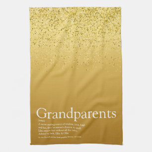 Linge De Cuisine Meilleurs grands-parents Définition Paillettes dor