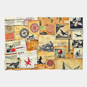 Linge De Cuisine Mélange de carte postale Retro vintage