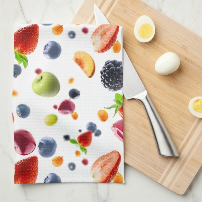 Linge De Cuisine Mélange de Fruits (Quart Plié)