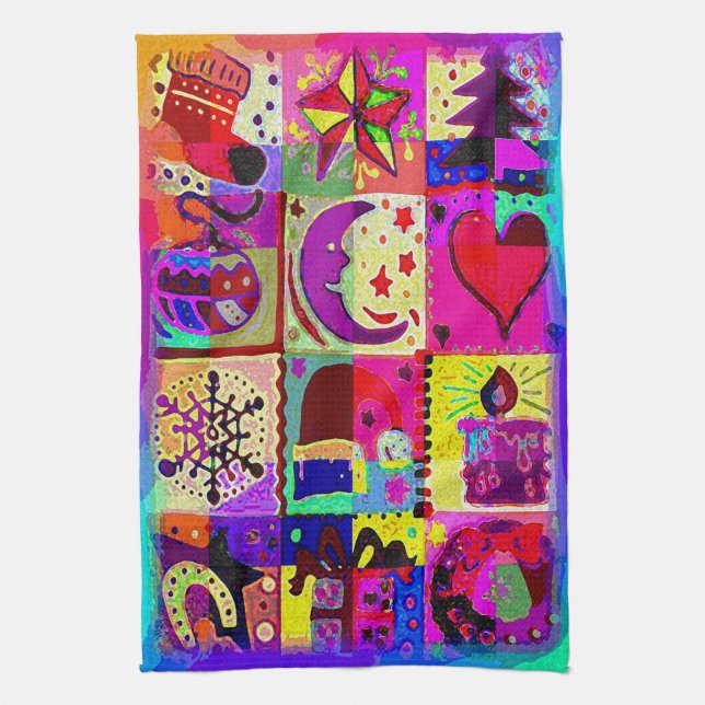 Linge De Cuisine Mélanger les décorations de Noël (Vertical)