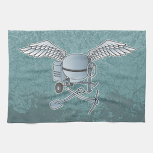 Linge De Cuisine Mélangeur de béton bleu-gris