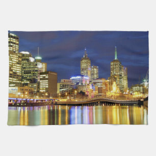 Linge De Cuisine Melbourne, Australie. Une vue nocturne sur les 2