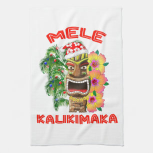Linge De Cuisine Mele Kalikimaka le père noël Tiki
