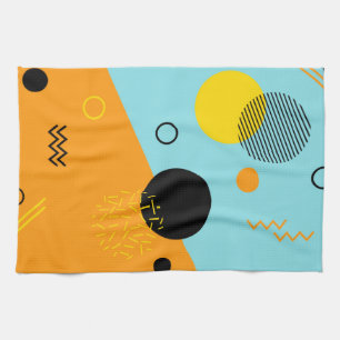 Linge De Cuisine Memphis, hipster, tendance, illustration artistiqu