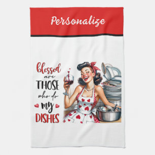 Linge De Cuisine Ménagère Glamour Rétro 50s Humour Sarcastique Drôl