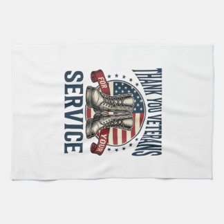 Linge De Cuisine Merci aux vétérans Bottes patriotiques Design vint