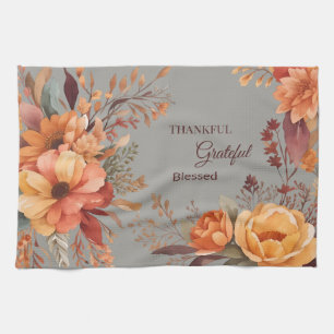 Linge De Cuisine Merci reconnaissant béni Floral Thanksgiving