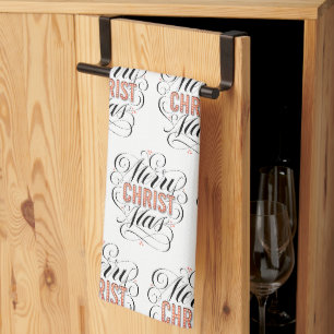 Linge De Cuisine Merry CHRISTmas Christian Jésus Christ Calligraphi
