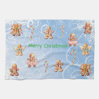 Linge De Cuisine Merry Christmas Gingerbread & Candy Cane