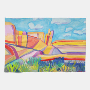 Linge De Cuisine Mesa de cuisine aquarelle Nouveau-Mexique
