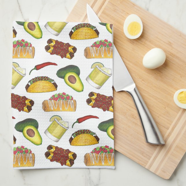 Linge De Cuisine Mexique Tex Mex Nourriture Taco Enchilada Chimicha (Quart Plié)