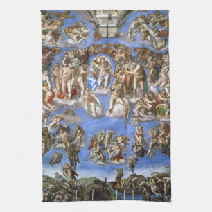 Linge De Cuisine Michelangelo Le Jugement dernier Impression d'art